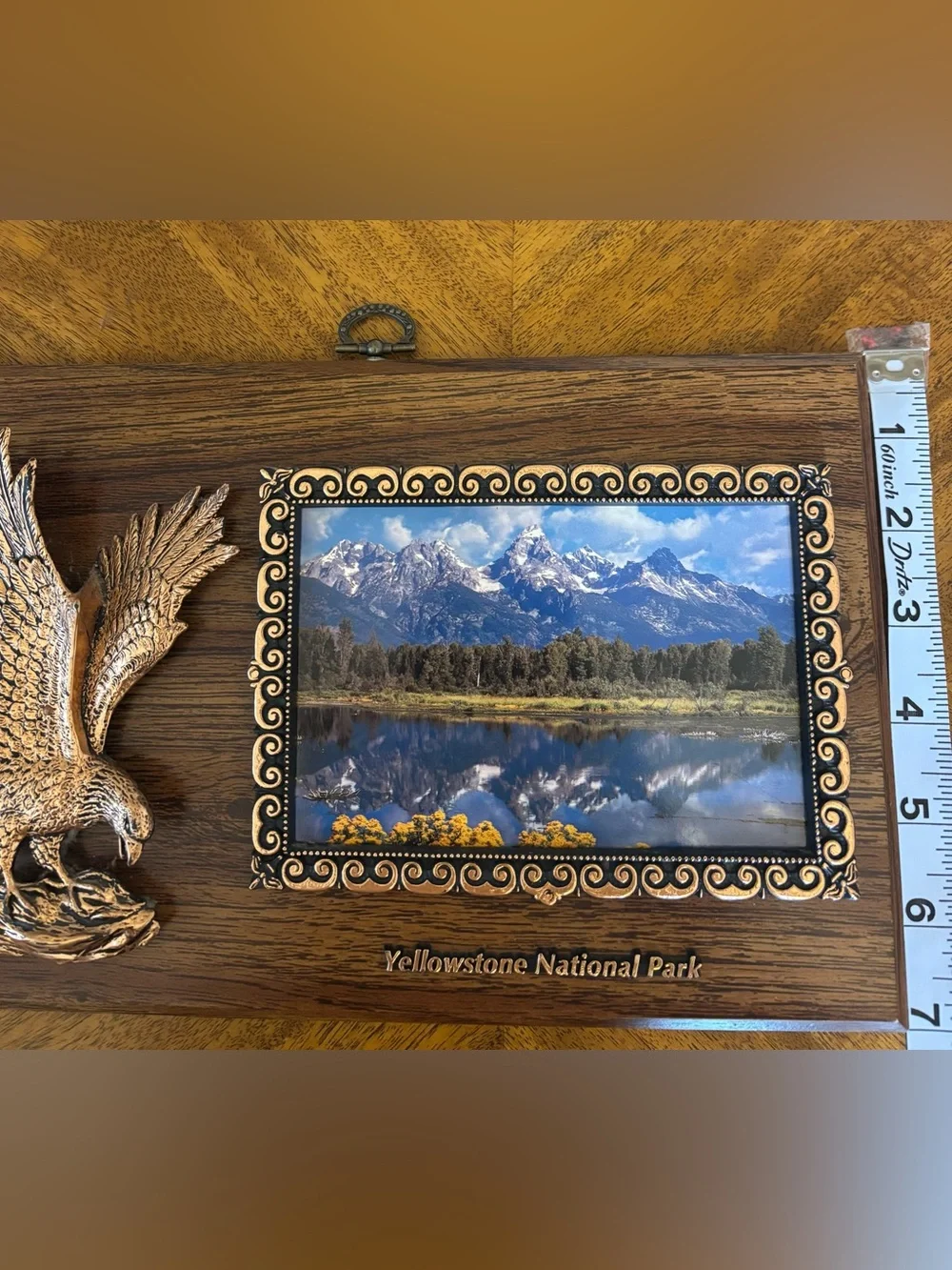 Yellowstone National Park Decorative Wood and Gold Photo Frame